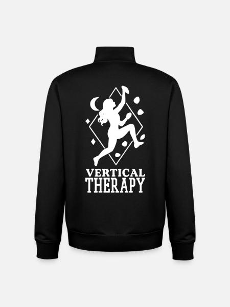 Vertical Therapy: Bouldering & Climbing Boho Design - Unisex Organic Zip Sweatshirt by Stanley/Stella - black
