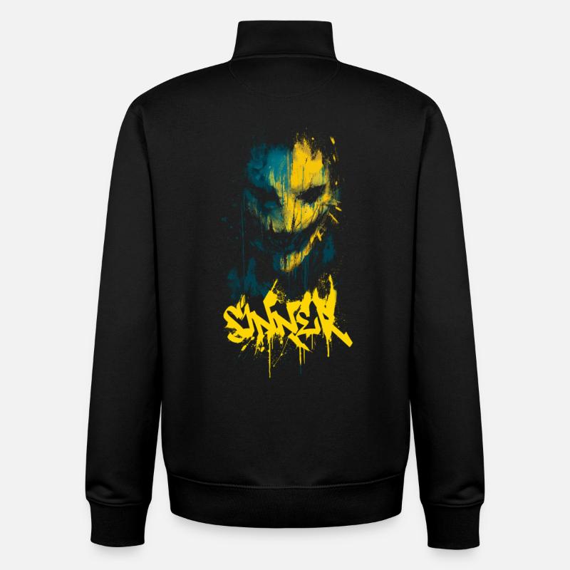 Sinner - Unisex Organic Zip Sweatshirt by Stanley/Stella - black