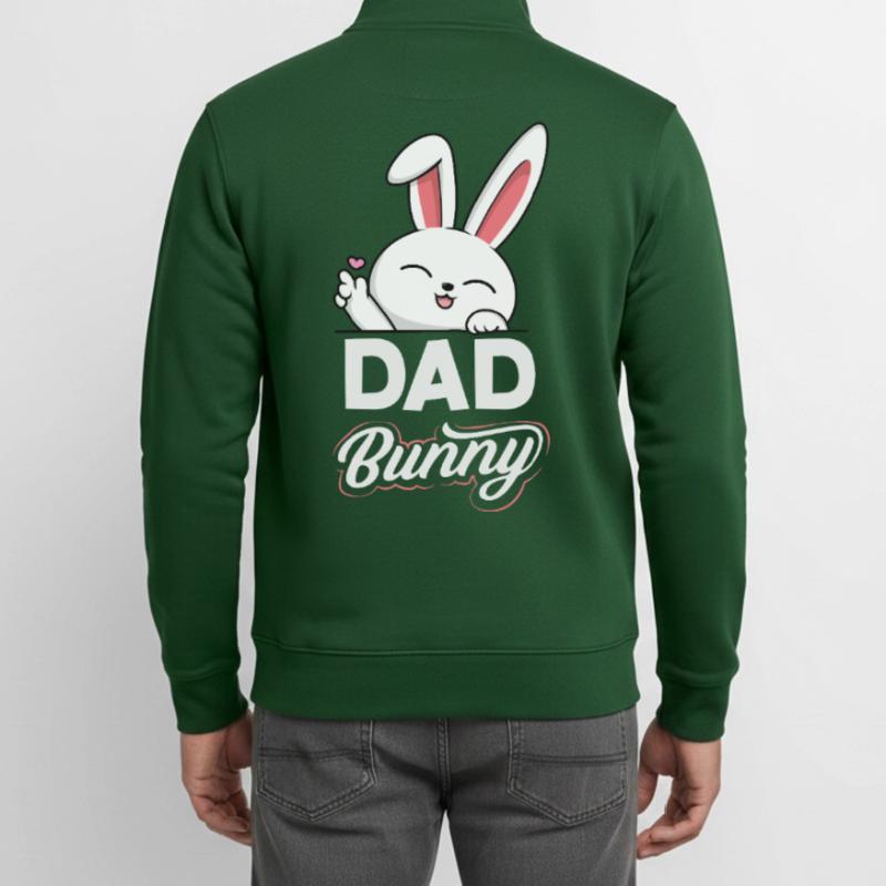 Happy Easter Sweet Easter Bunny Egg Hunt Easter Eggs Unisex Organic Zip Sweatshirt by Stanley/Stella
