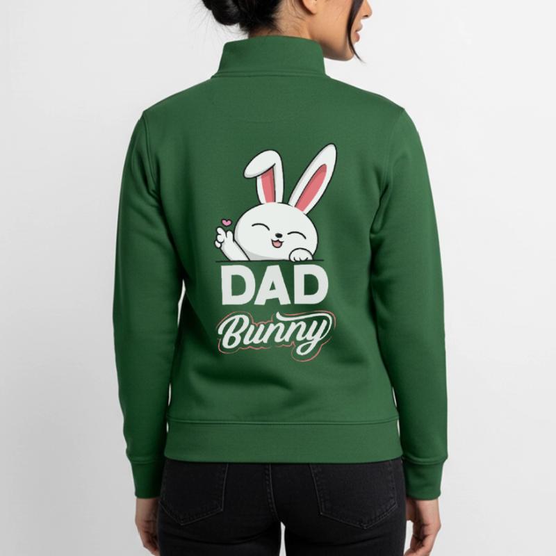 Happy Easter Sweet Easter Bunny Egg Hunt Easter Eggs Unisex Organic Zip Sweatshirt by Stanley/Stella
