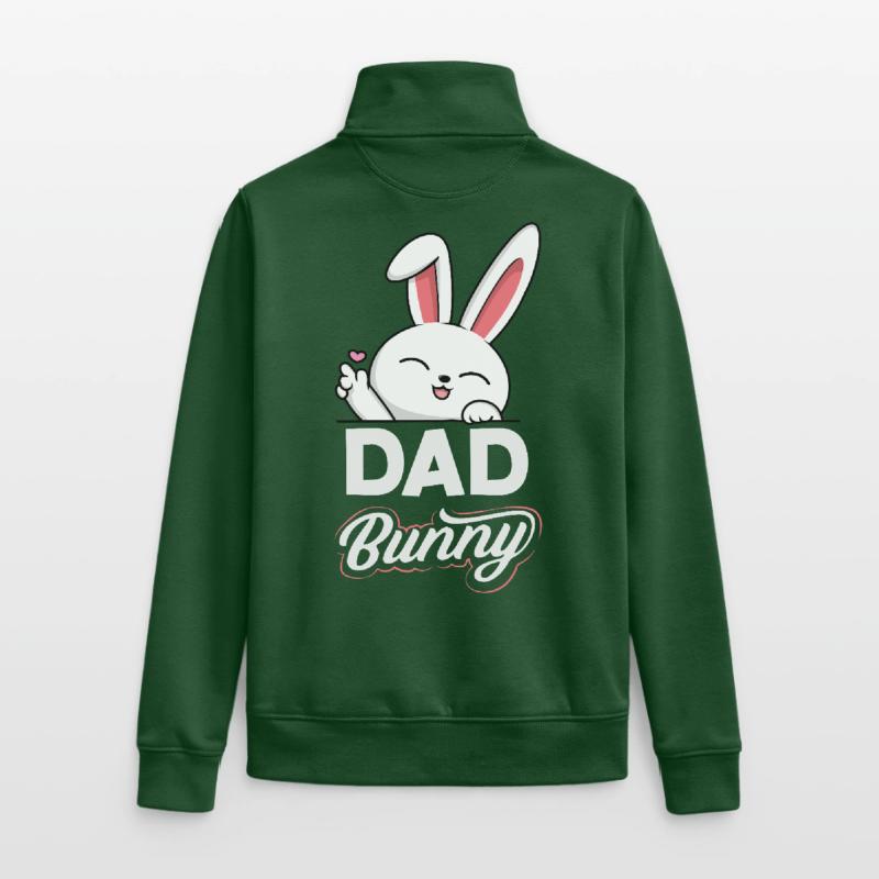 Happy Easter Sweet Easter Bunny Egg Hunt Easter Eggs Unisex Organic Zip Sweatshirt by Stanley/Stella