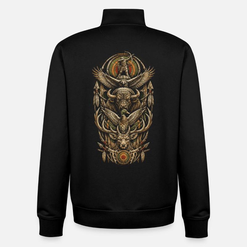 Archery Archer - Unisex Organic Zip Sweatshirt by Stanley/Stella - black