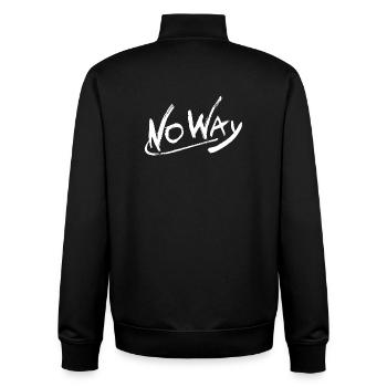 NoWay Logo - Unisex Organic Zip Sweatshirt von Stanley/Stella - Schwarz - Hinten - AI Model Male 185 light (185cm)