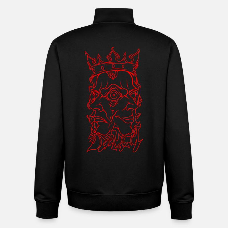 Dualité - Sweat zippé unisexe en coton bio Stanley/Stella - noir