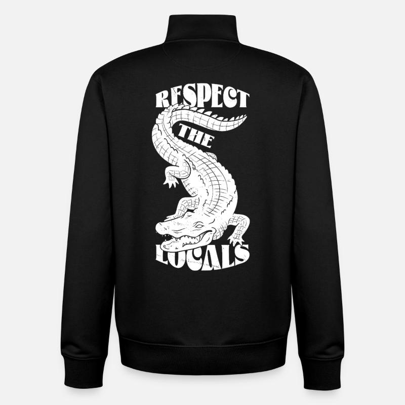 Respect the Locals – Wildlife Statement - Unisex Organic Zip Sweatshirt von Stanley/Stella - Schwarz