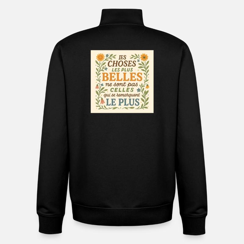 Die schönsten Dinge - Unisex Organic Zip Sweatshirt von Stanley/Stella - Schwarz