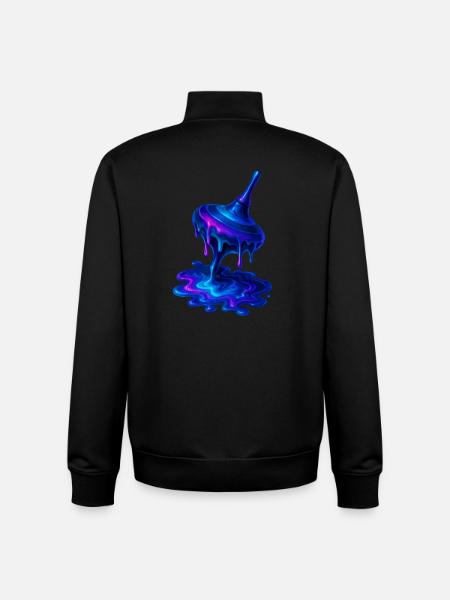 Melting Top Blue Purple - Unisex Organic Zip Sweatshirt by Stanley/Stella - black