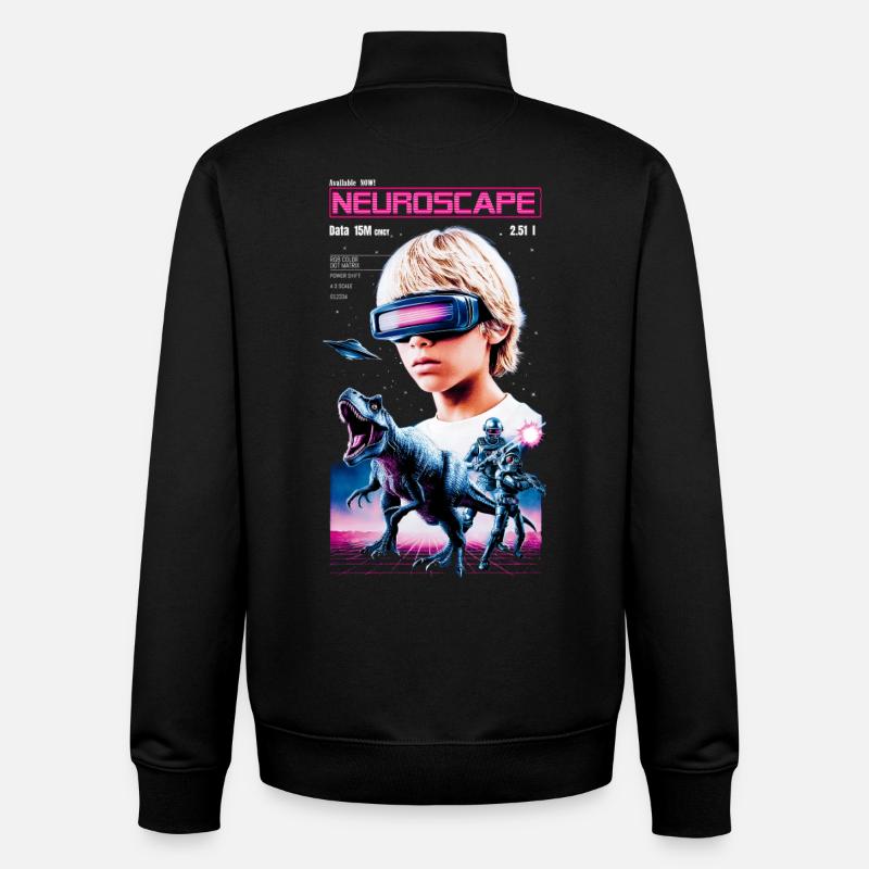 Neuroscape - Sweat zippé unisexe en coton bio Stanley/Stella - noir