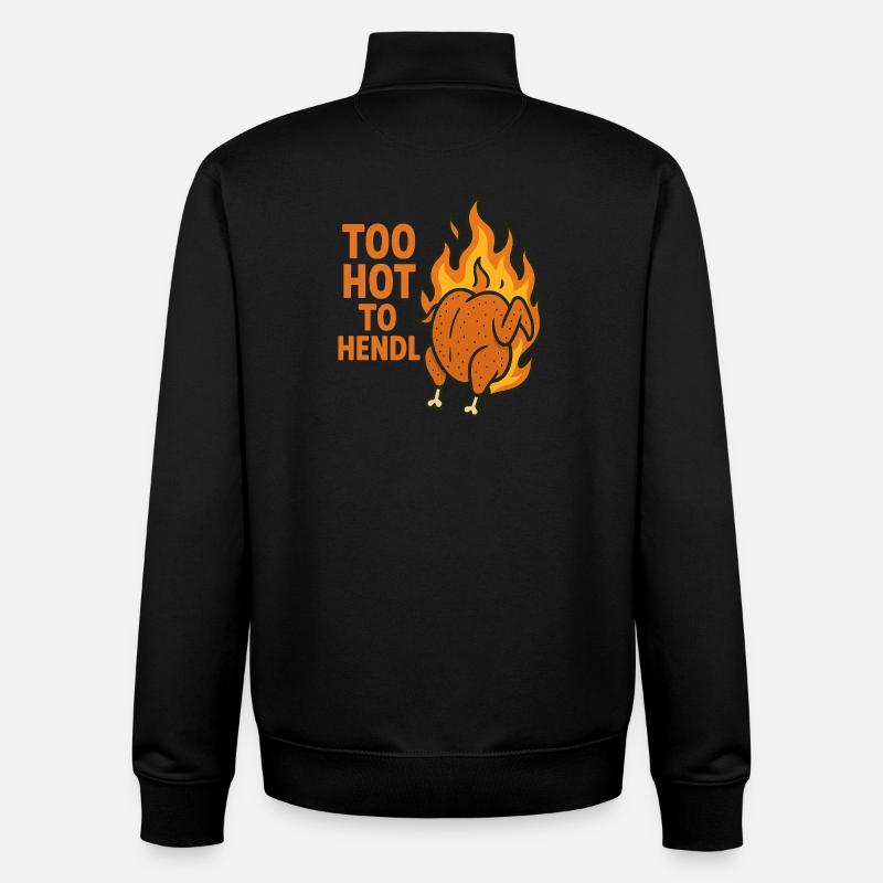 trop chaud pour être hendl - Sweat zippé unisexe en coton bio Stanley/Stella - noir