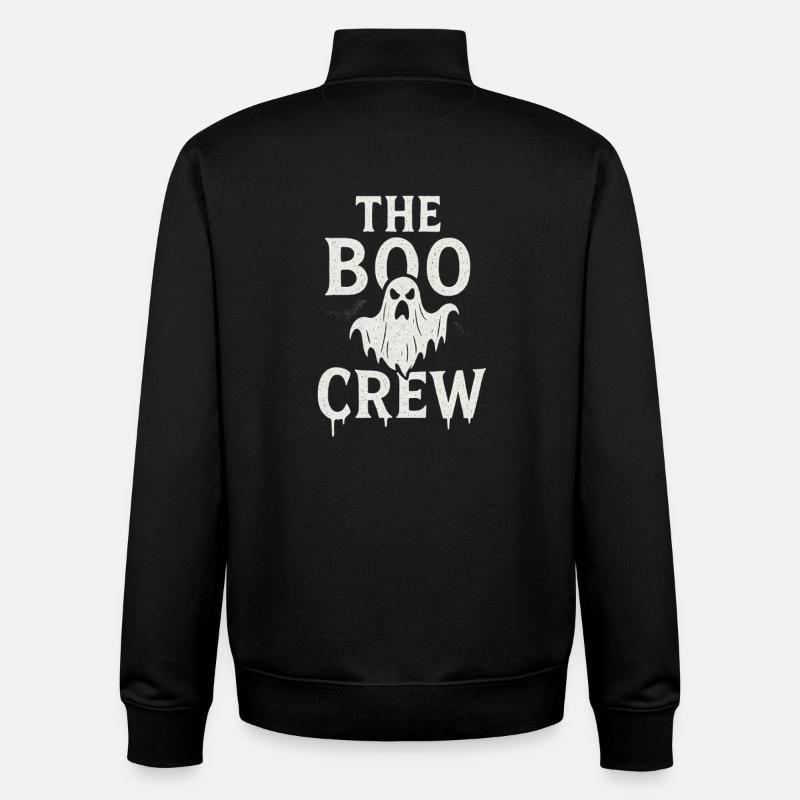 Halloween Geist Design - Unisex Organic Zip Sweatshirt von Stanley/Stella - Schwarz