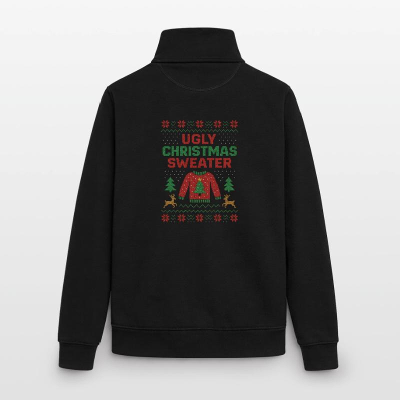Pull de Noël moche Weihnachtspullover Hässlich Sweat zippé unisexe en coton bio Stanley/Stella