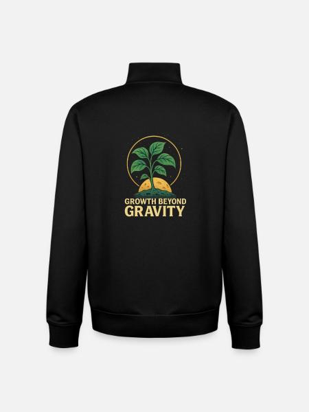 "Mystical Plant – Trendy Nature Art" - Unisex Organic Zip Sweatshirt by Stanley/Stella - black