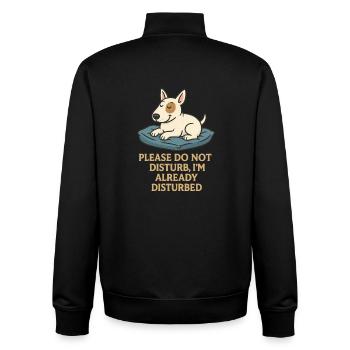 Merci de ne pas déranger le t-shirt de la sieste du chien - Sweat zippé unisexe en coton bio Stanley/Stella - noir - Dos - AI Model Male 185 light (185cm)