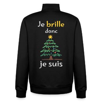 Glitzernde Tanne Ich strahle, ich bin - Unisex Organic Zip Sweatshirt von Stanley/Stella - Schwarz - Hinten - AI Model Male 185 light (185cm)