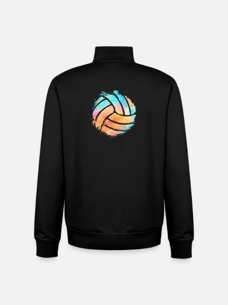 Volleyvall sur la plage - Sweat zippé unisexe en coton bio Stanley/Stella - noir