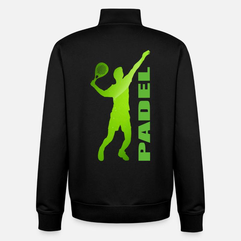 Padel - Unisex Organic Zip Sweatshirt von Stanley/Stella - Schwarz