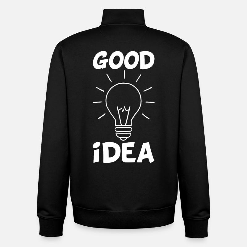 Die gute Idee (weiß) - Unisex Organic Zip Sweatshirt von Stanley/Stella - Schwarz