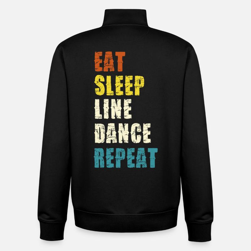 Line Dance Lifestyle Slogan - Unisex Organic Zip Sweatshirt by Stanley/Stella - black
