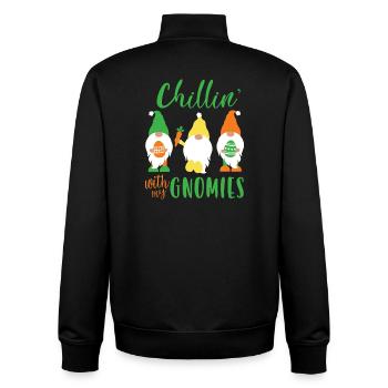 Chillin’ With My Gnomies Easter Design - Unisex Organic Zip Sweatshirt by Stanley/Stella - black - Back - AI Model Male 185 light (185cm)