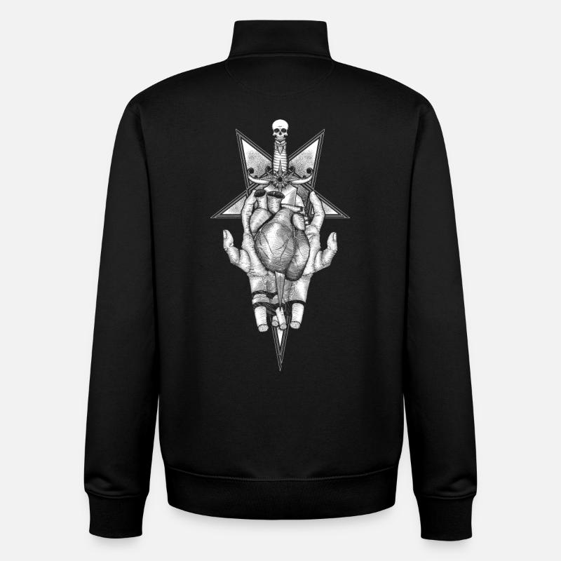Aching Heart - Version noire - Sweat zippé unisexe en coton bio Stanley/Stella - noir