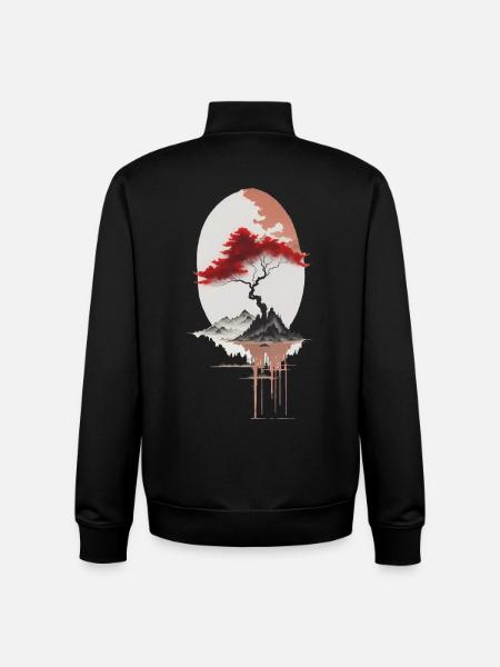 Asian island - Unisex Organic Zip Sweatshirt by Stanley/Stella - black