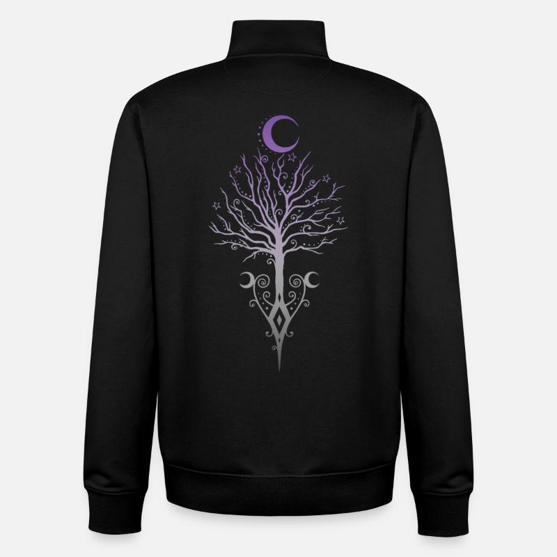 Okkulter Mondbaum Dunkler Herbst - Unisex Organic Zip Sweatshirt von Stanley/Stella - Schwarz