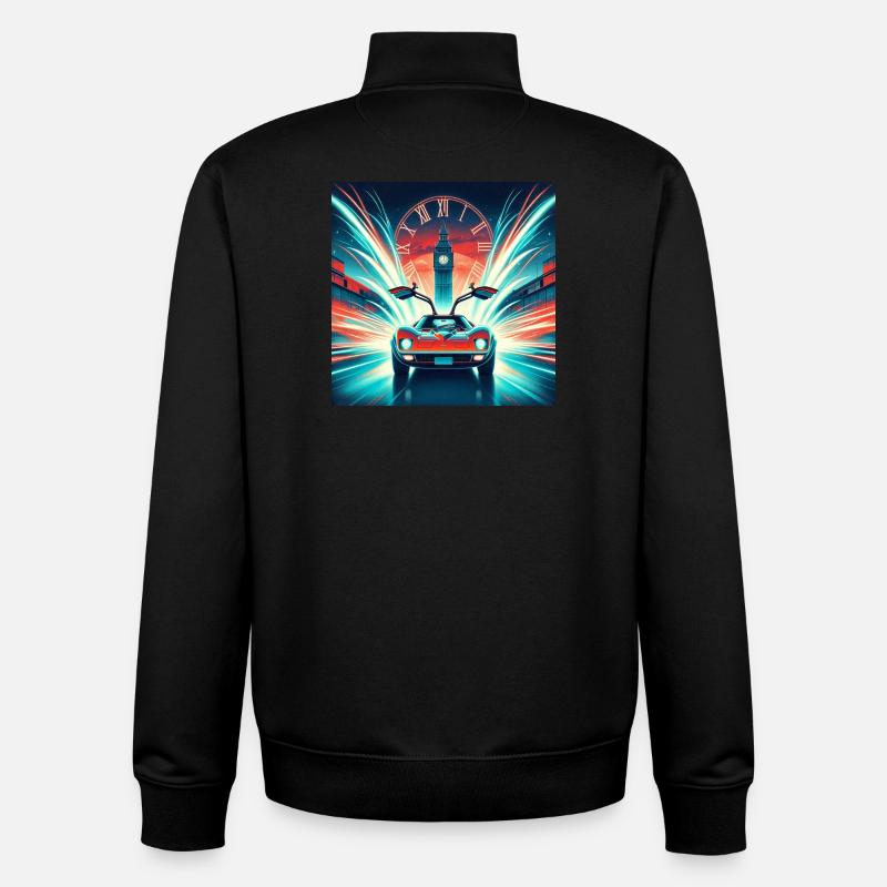 RETOUR VERS LE FUTUR RETRO VINTAGE - Sweat zippé unisexe en coton bio Stanley/Stella - noir