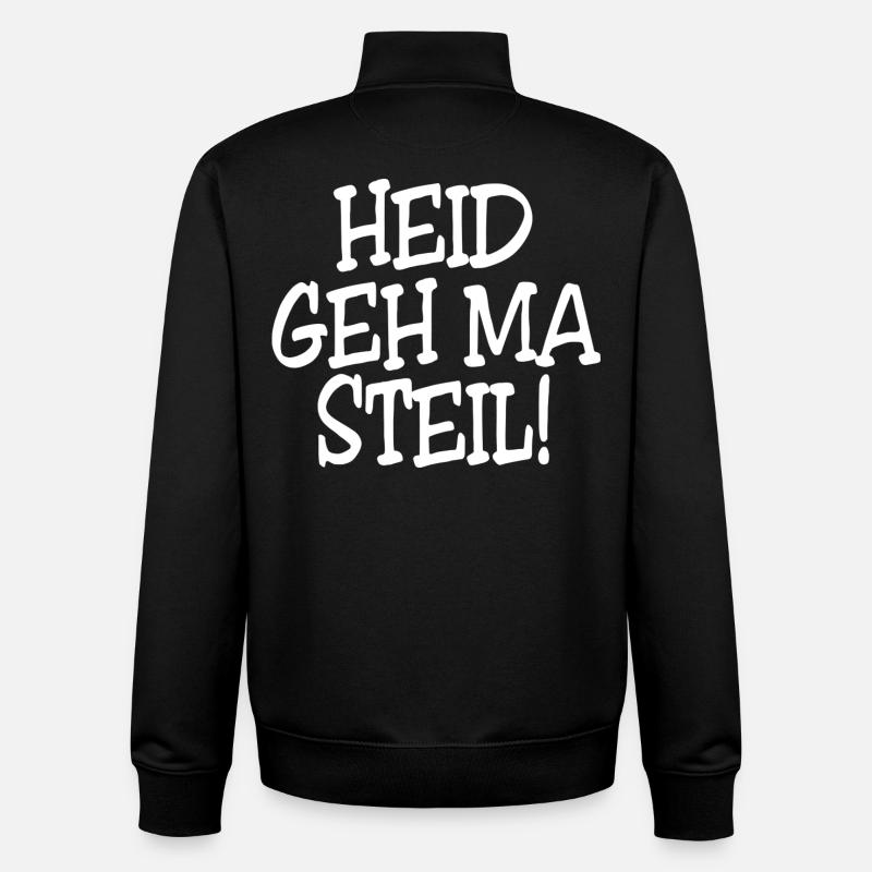 Heid geh ma Steil! - Unisex Organic Zip Sweatshirt von Stanley/Stella - Schwarz