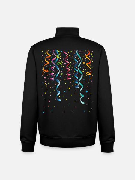 Silvester. Bunte Luftschlangen mit Konfetti. - Unisex Organic Zip Sweatshirt von Stanley/Stella - Schwarz