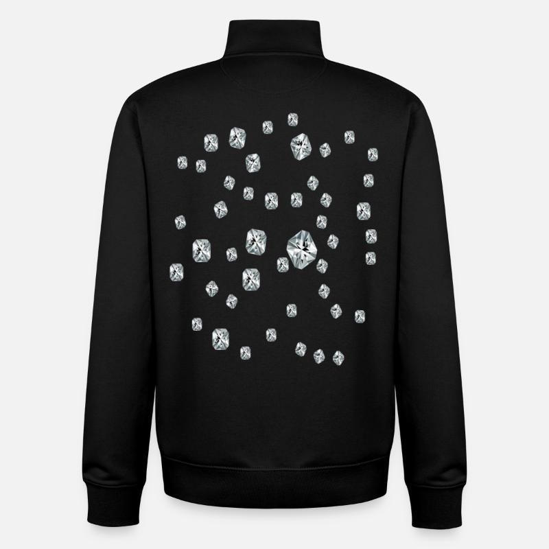 diamant - Sweat zippé unisexe en coton bio Stanley/Stella - noir