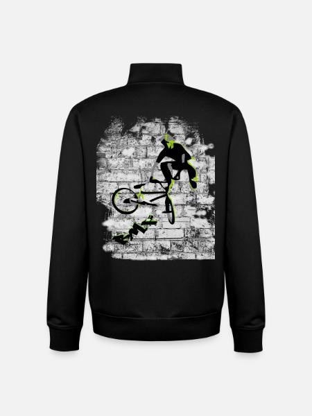 BMX - Sweat zippé unisexe en coton bio Stanley/Stella - noir
