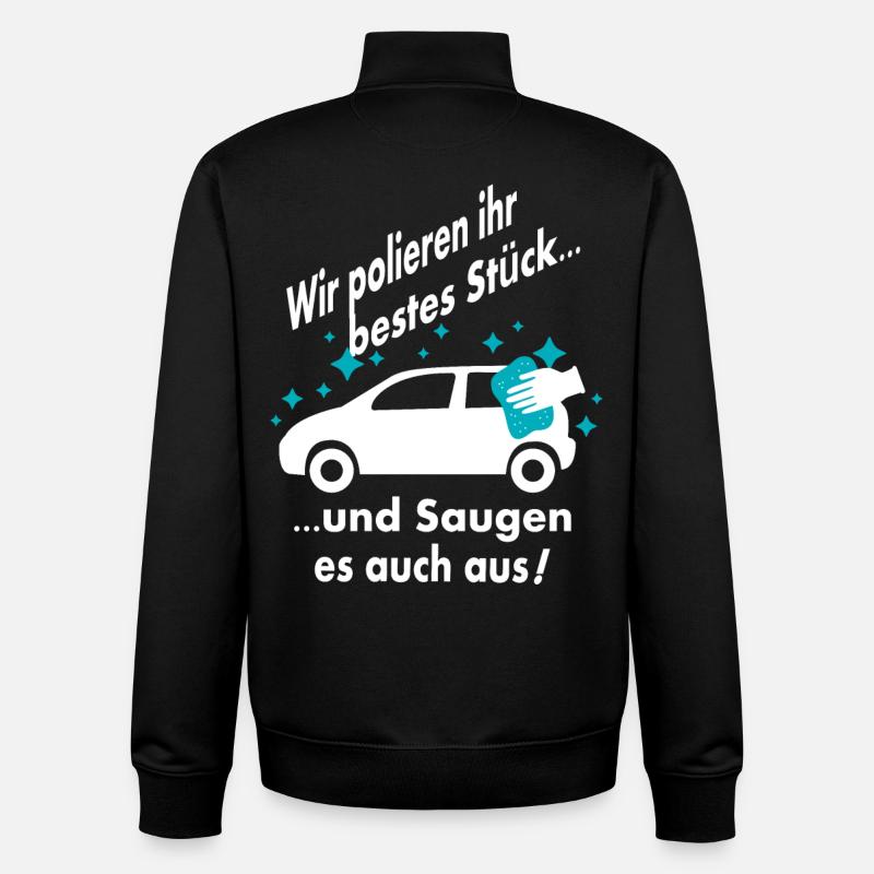 Car Laundry - Unisex Organic Zip Sweatshirt by Stanley/Stella - black