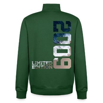 17TH BIRTHDAY LIMITED EDITION 2009 - Unisex Organic Zip Sweatshirt by Stanley/Stella - bottle green - Back - AI Model Male 185 dark (185cm)
