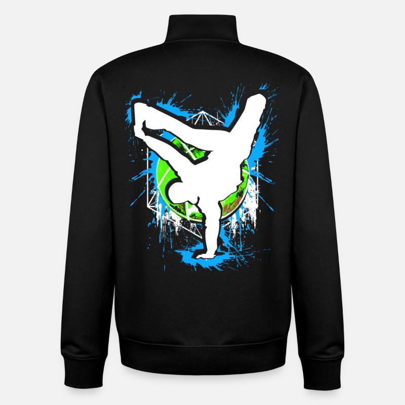 Breakdance - Breakdancer - Breakdancing - BBoy - Unisex Organic Zip Sweatshirt by Stanley/Stella - black