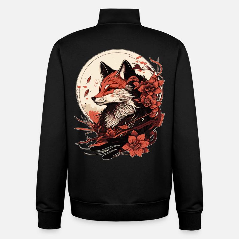 Fuchs Japan - Unisex Organic Zip Sweatshirt von Stanley/Stella - Schwarz