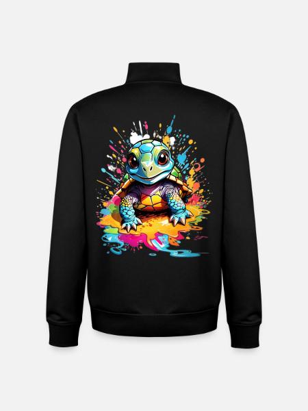 Turtle - Unisex Organic Zip Sweatshirt by Stanley/Stella - black