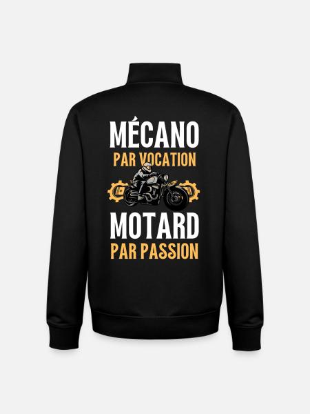 mécanicien et motard 2 - Sweat zippé unisexe en coton bio Stanley/Stella - noir