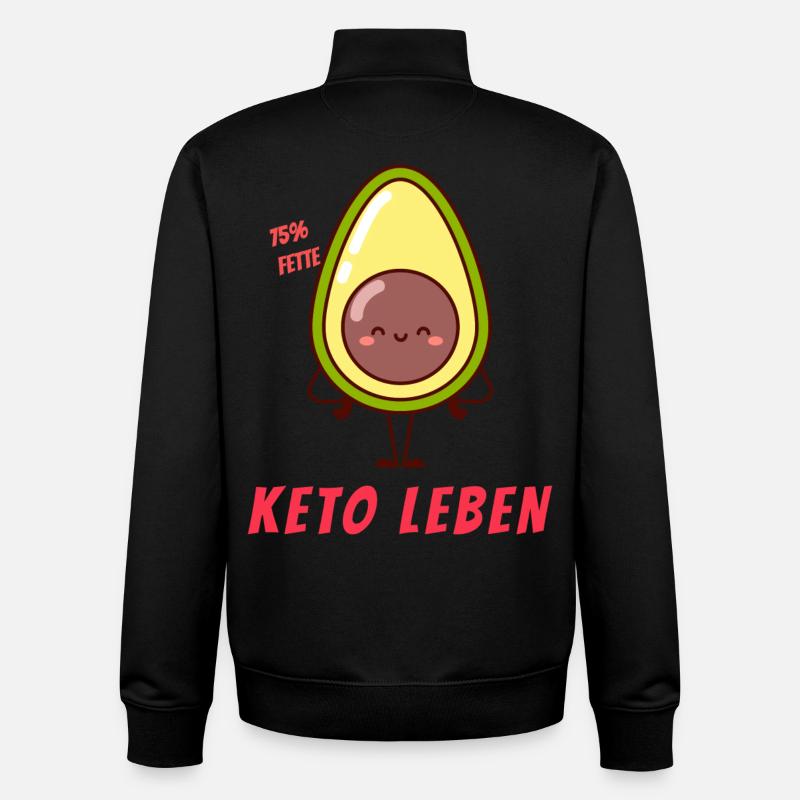 Keto Leben - Unisex Organic Zip Sweatshirt von Stanley/Stella - Schwarz