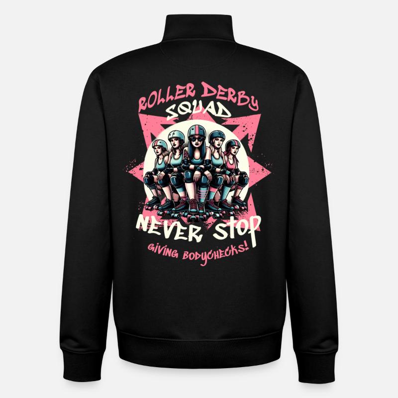 Roller Derby Trupp - Unisex Organic Zip Sweatshirt von Stanley/Stella - Schwarz