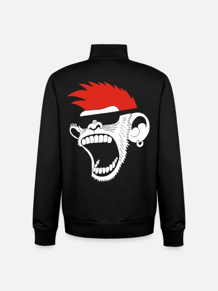 Monkeying - Unisex Organic Zip Sweatshirt by Stanley/Stella - black