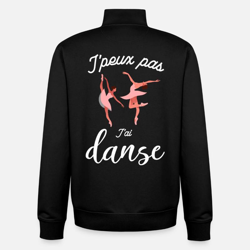 Jpeux pas Tai Danse - Sweat zippé unisexe en coton bio Stanley/Stella - noir