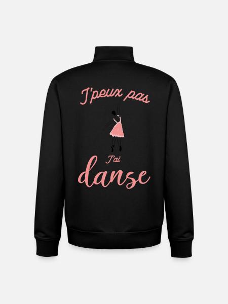Jpeux pas J'ai Danse - Sweat zippé unisexe en coton bio Stanley/Stella - noir