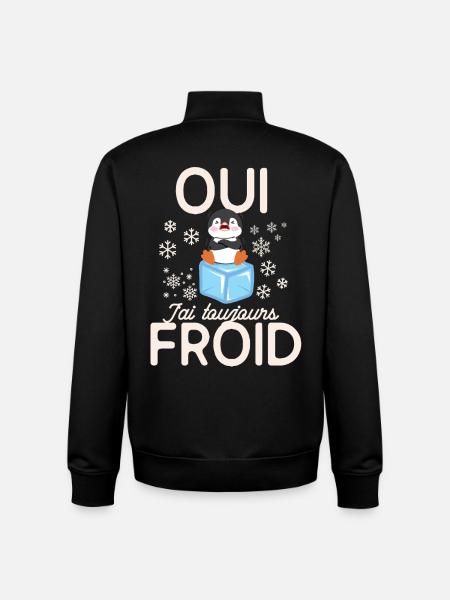Frozen Penguin Always Cold - Unisex Organic Zip Sweatshirt by Stanley/Stella - black