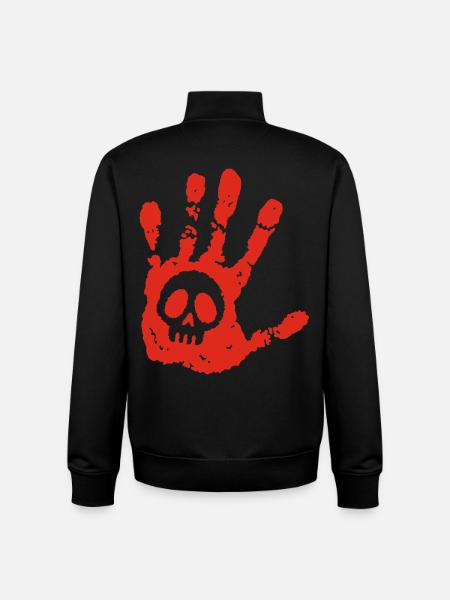 Schädel und blutiger Fußabdruck - Unisex Organic Zip Sweatshirt von Stanley/Stella - Schwarz