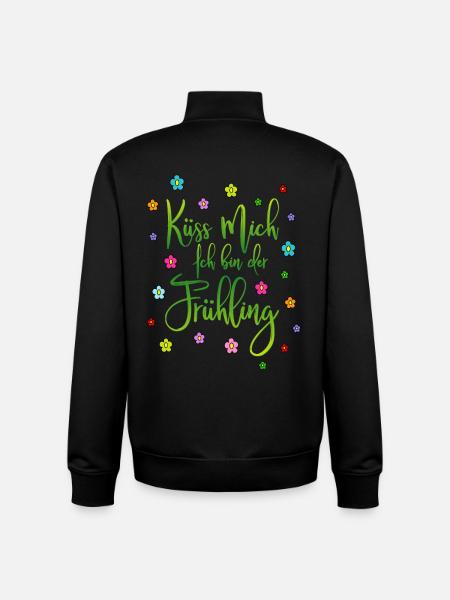 Kiss me I'm spring - Unisex Organic Zip Sweatshirt by Stanley/Stella - black