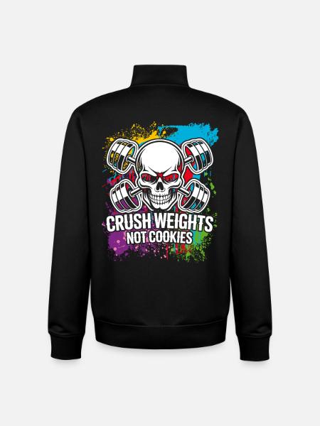 Crush Weights Gym - Unisex Organic Zip Sweatshirt von Stanley/Stella - Schwarz