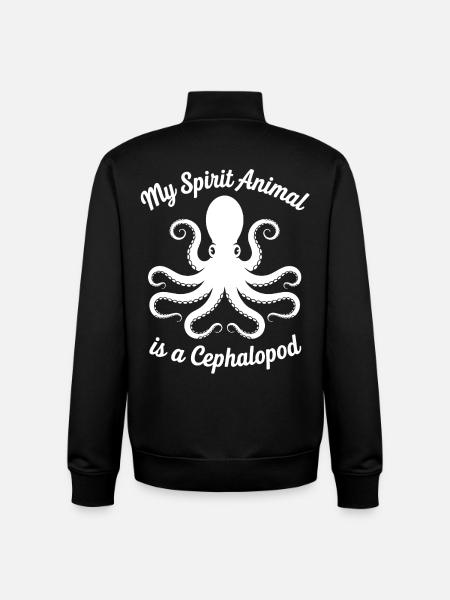 Conception des céphalopodes - Sweat zippé unisexe en coton bio Stanley/Stella - noir