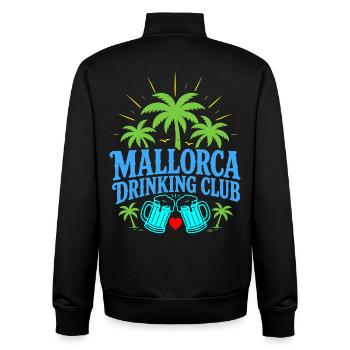 Malle 2026 Mallorca Drinking Club - Unisex Organic Zip Sweatshirt von Stanley/Stella - Schwarz - Hinten - AI Model Male 185 light (185cm)