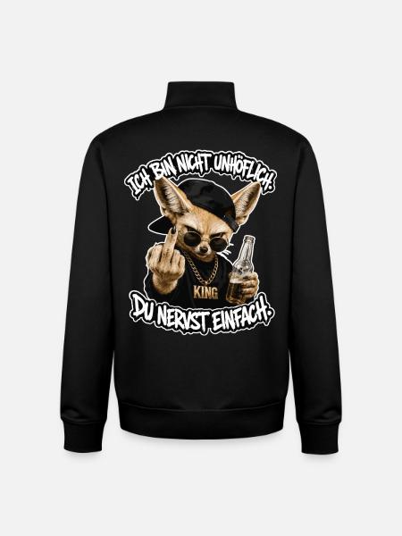 Du nervst einfach - Unisex Organic Zip Sweatshirt von Stanley/Stella - Schwarz