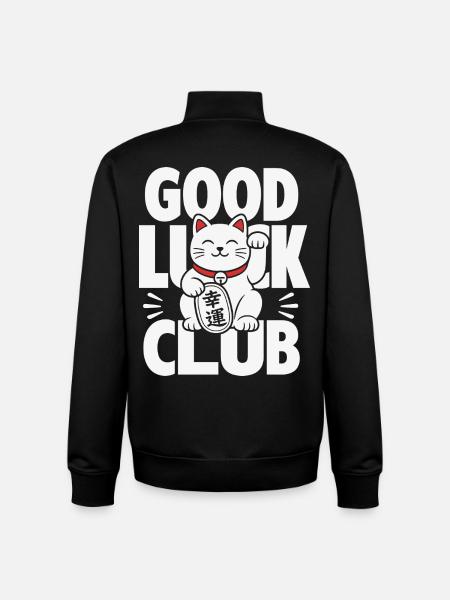 Good Luck Club Lucky Cat - Unisex Organic Zip Sweatshirt von Stanley/Stella - Schwarz
